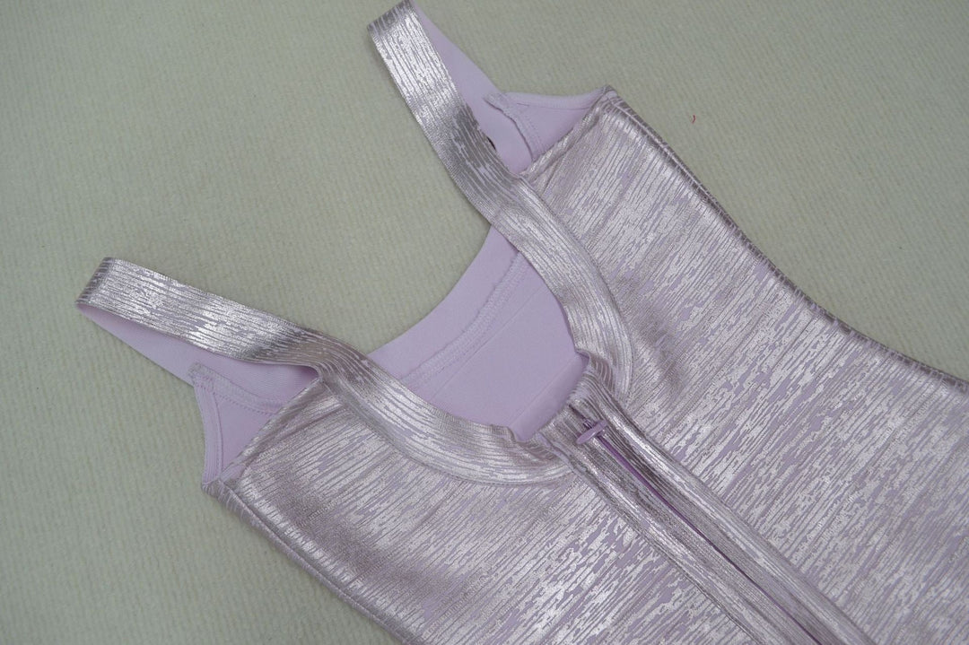 Briella maxi dress in shiny shaping fabric