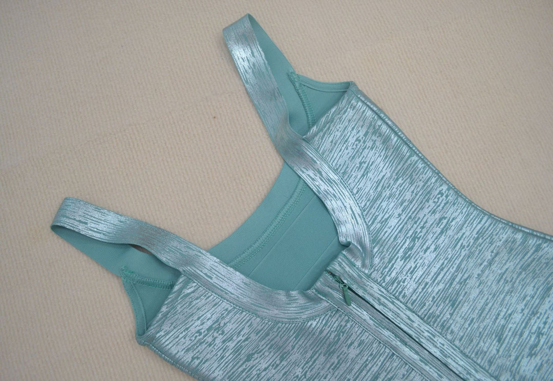 Briella maxi dress in shiny shaping fabric
