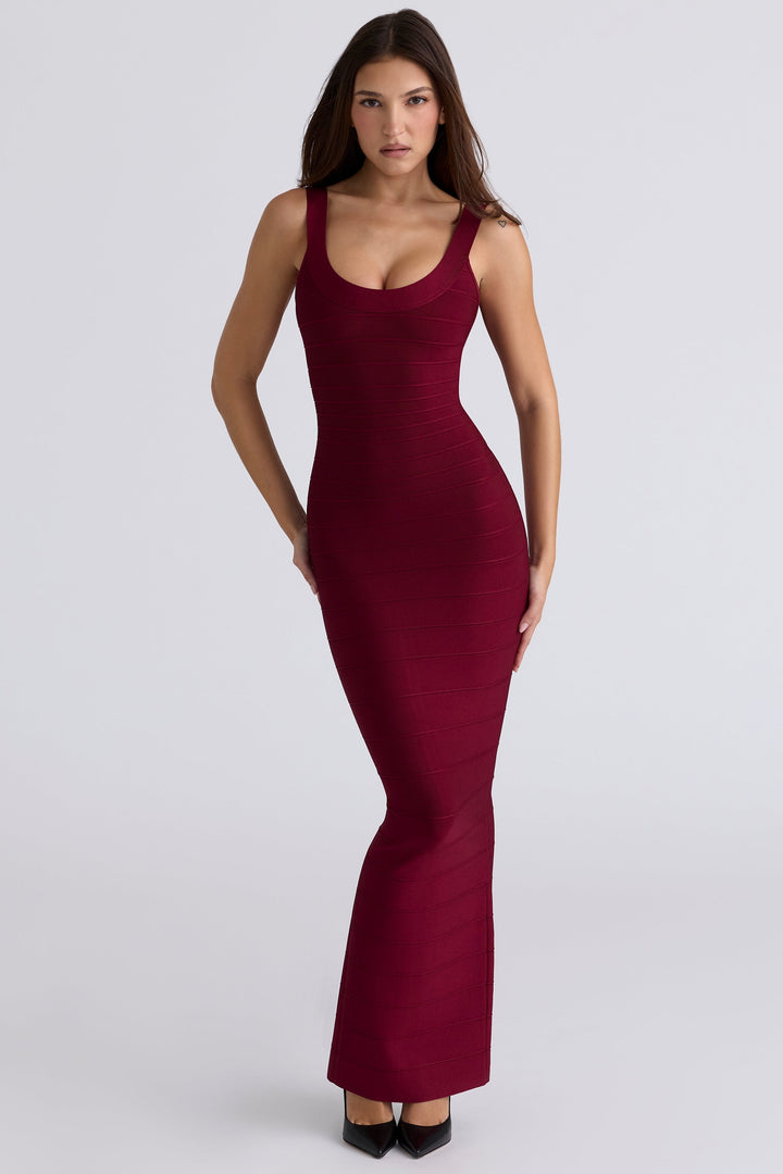 Briella maxi dress in shiny shaping fabric