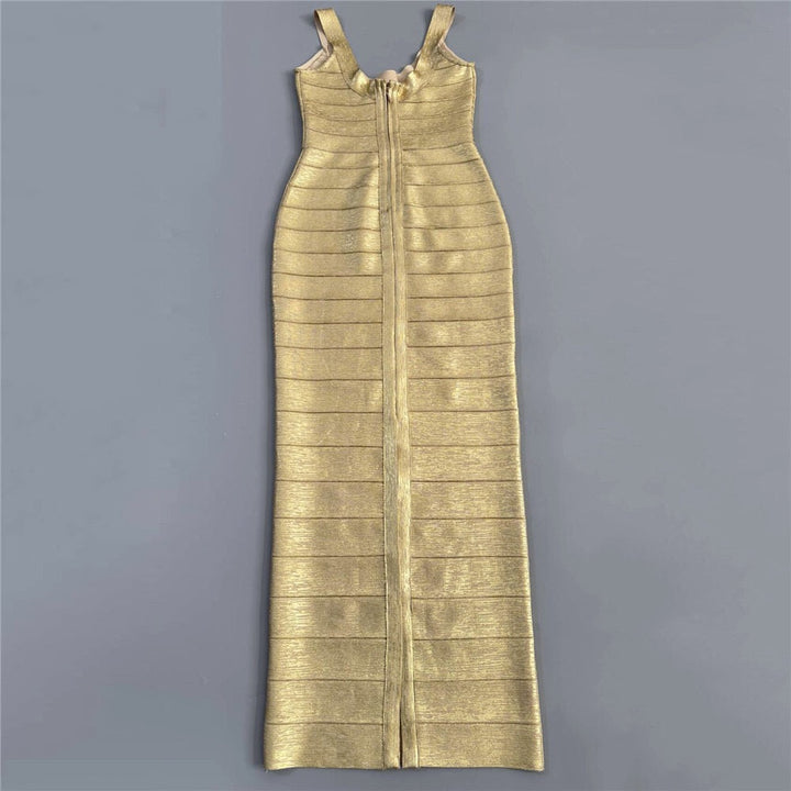 Briella maxi dress in shiny shaping fabric