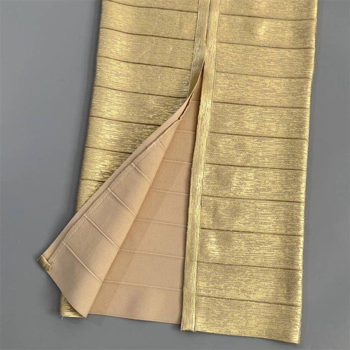 Briella maxi dress in shiny shaping fabric