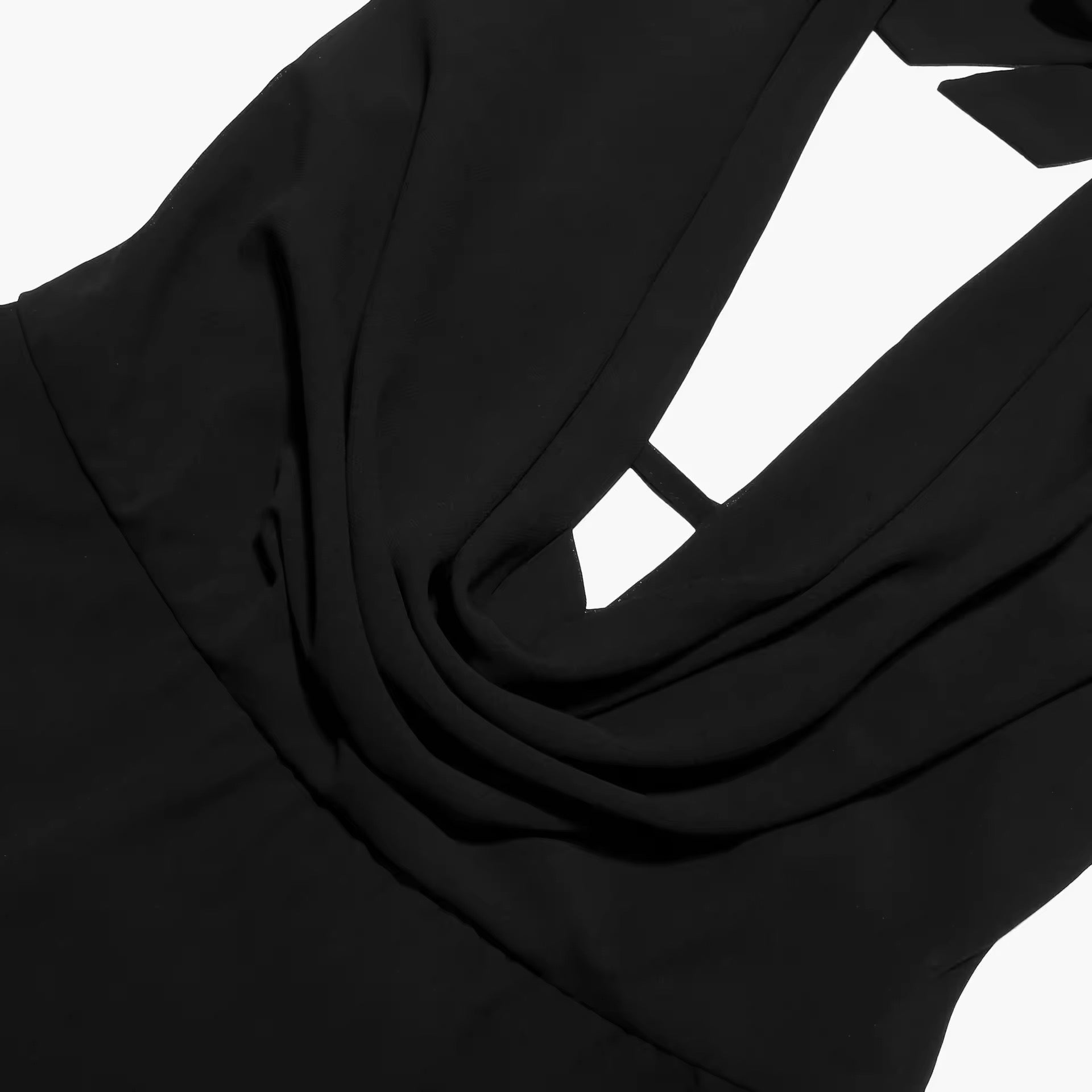 שמלת מיני מלמלה שיפון צווארון נופל גב פתוח - Juliana