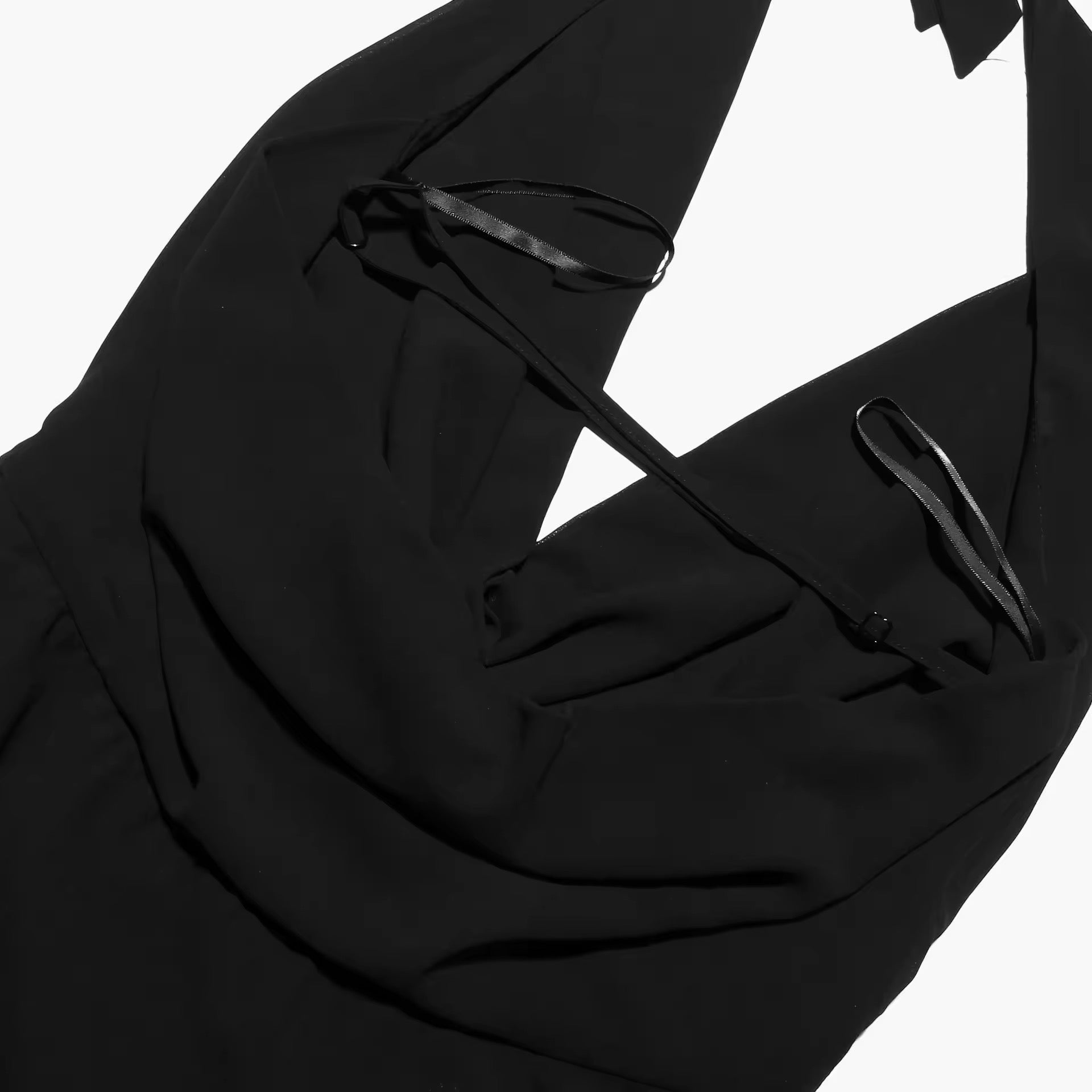 שמלת מיני מלמלה שיפון צווארון נופל גב פתוח - Juliana