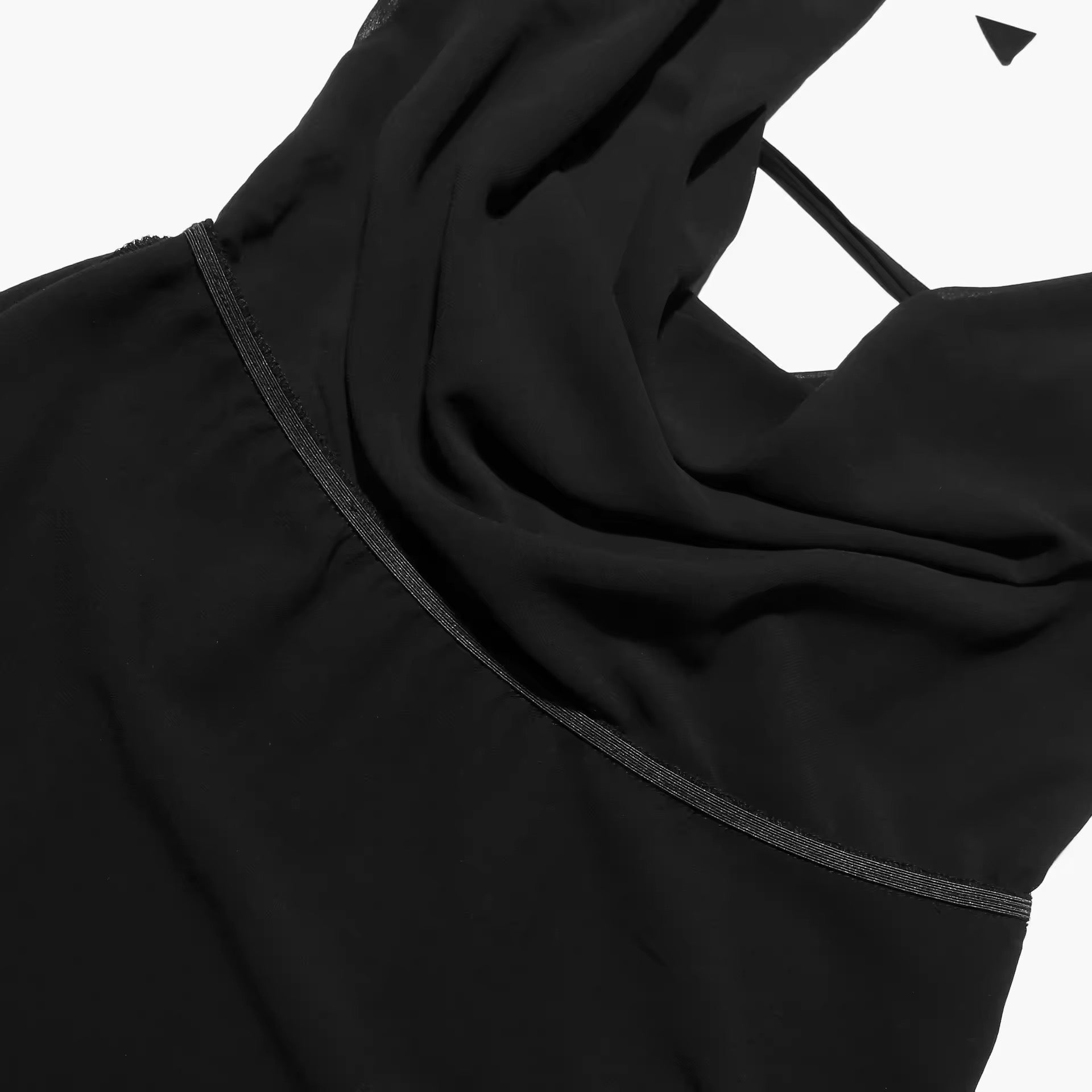 שמלת מיני מלמלה שיפון צווארון נופל גב פתוח - Juliana