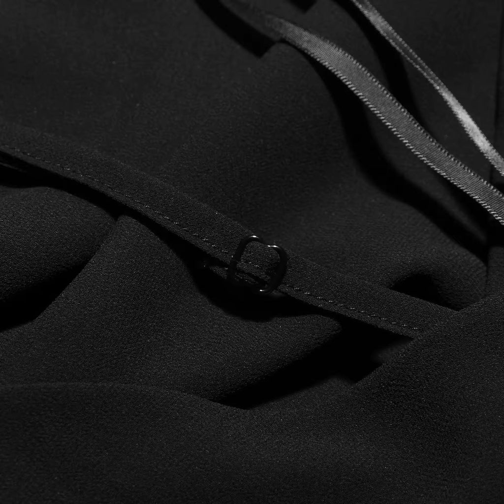 שמלת מיני מלמלה שיפון צווארון נופל גב פתוח - Juliana