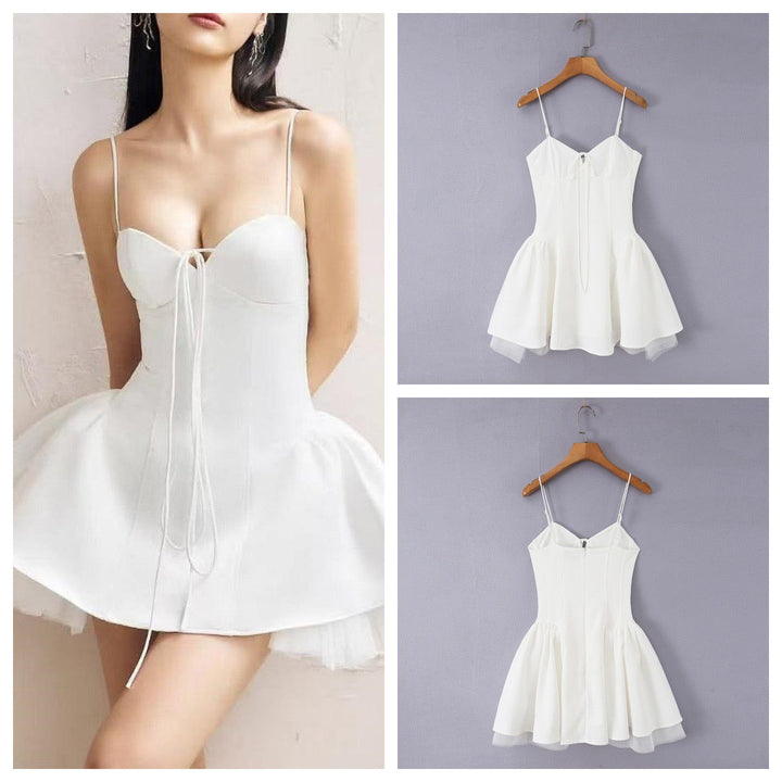A-line mini dress in tulle – Laia