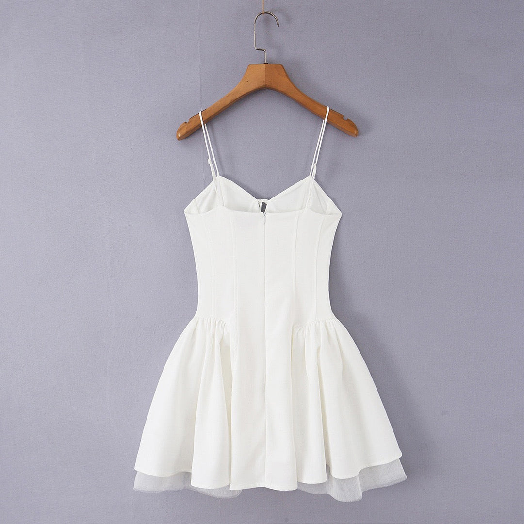 A-line mini dress in tulle – Laia