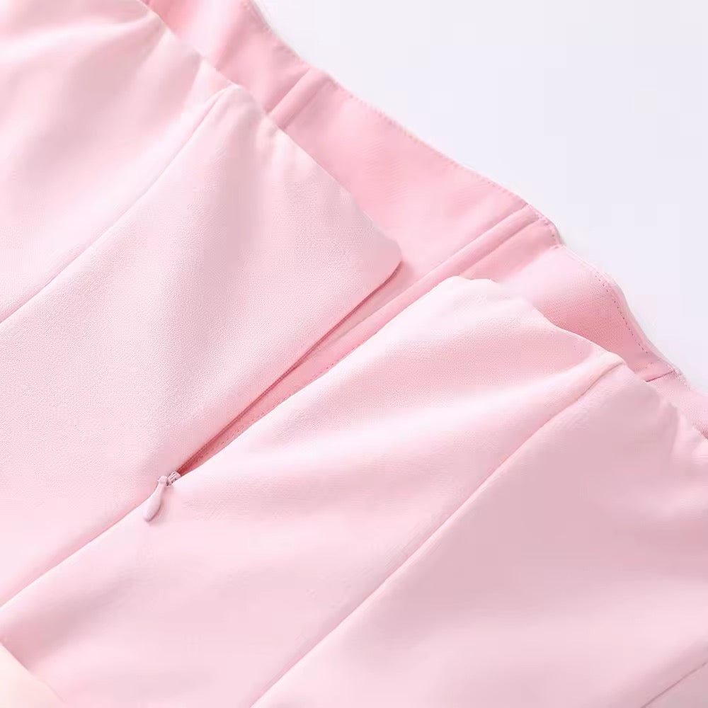 שמלת מקסי סטרפלס סאטן בשילוב מחוך צמוד - נויה