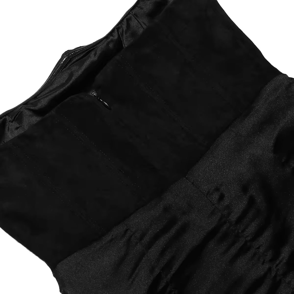 שמלת מקסי סטרפלס סאטן בשילוב מחוך צמוד - נויה