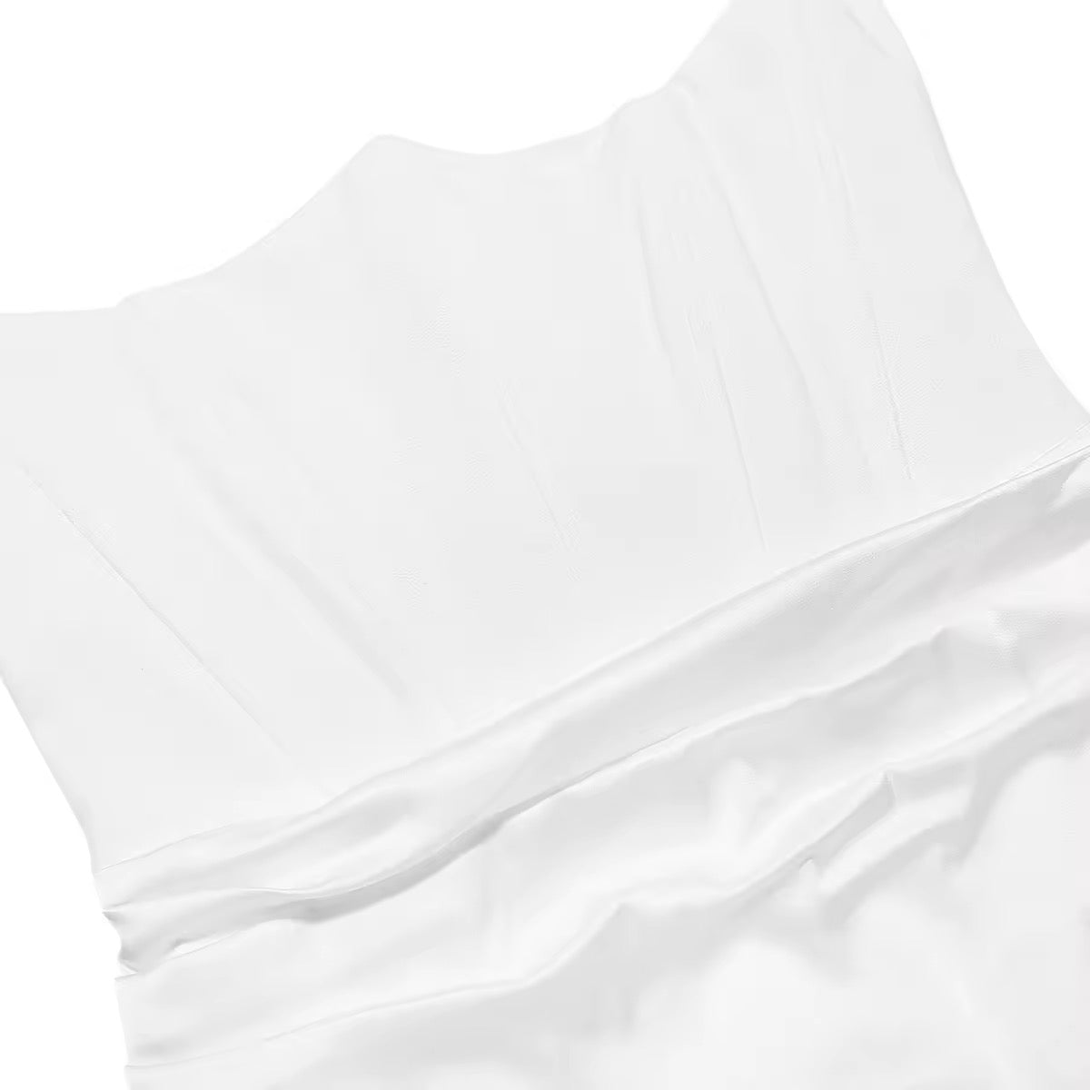 שמלת מקסי סטרפלס סאטן בשילוב מחוך צמוד - נויה