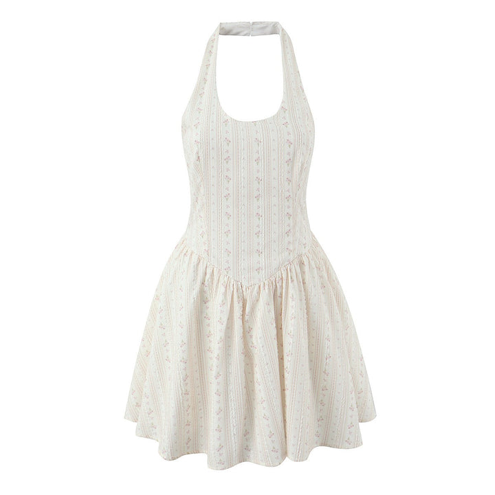 Floral A-line mini dress with an open back – Nelly