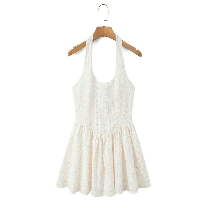 Floral A-line mini dress with an open back – Nelly