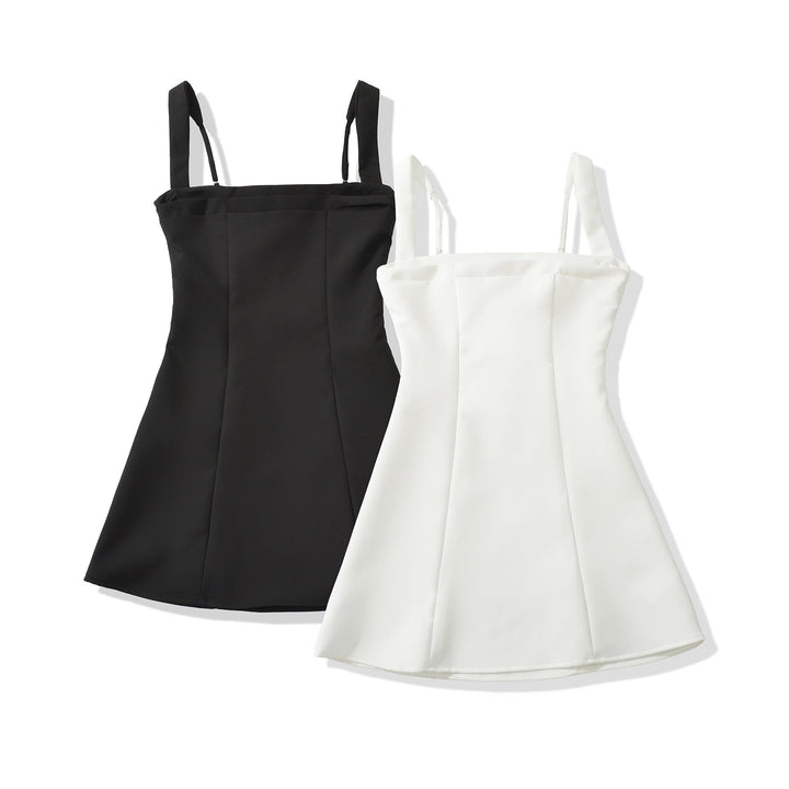A-line mini dress with back ties for a fitted waist – Vela