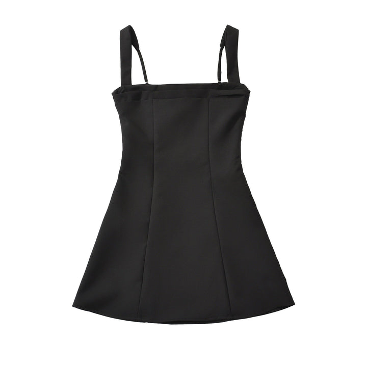 A-line mini dress with back ties for a fitted waist – Vela