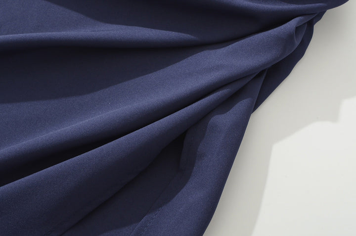 Elegant maxi dress with a slit and back ties for a fitted waist – SKY