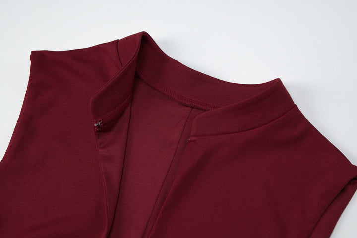 Elegant fitted maxi dress with buckle closure design - IRENA