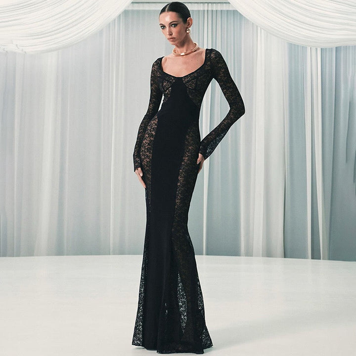 Lace maxi dress - OR