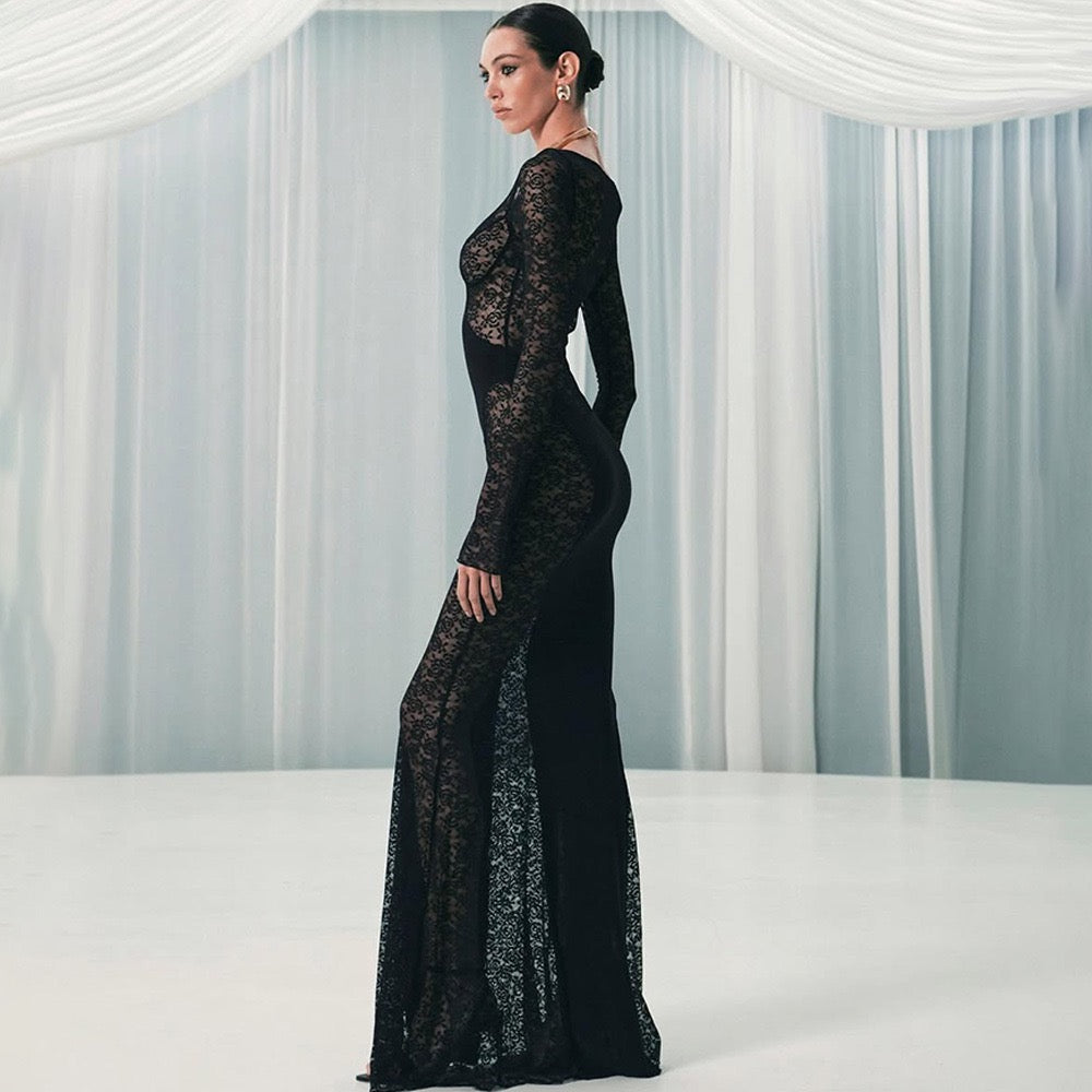 Lace maxi dress - OR