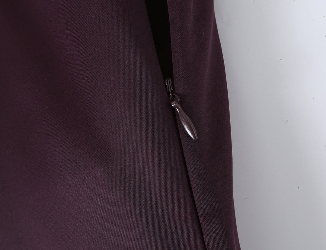 Satin maxi dress with back ties for a fitted waist – HILAY