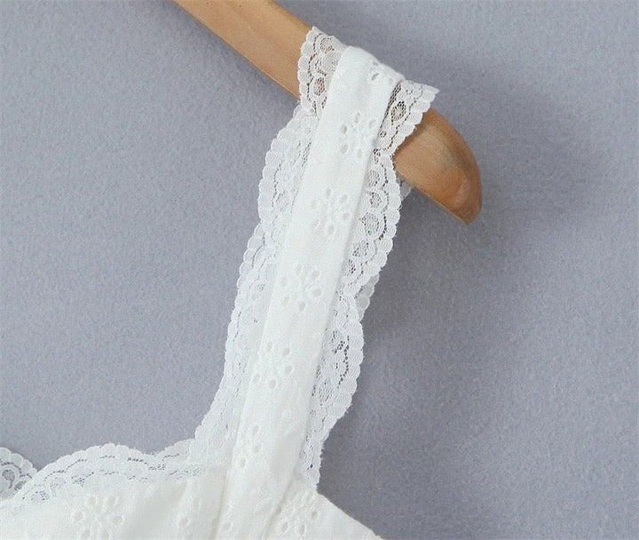 A-line country-style mini dress with floral embroidery – Amy