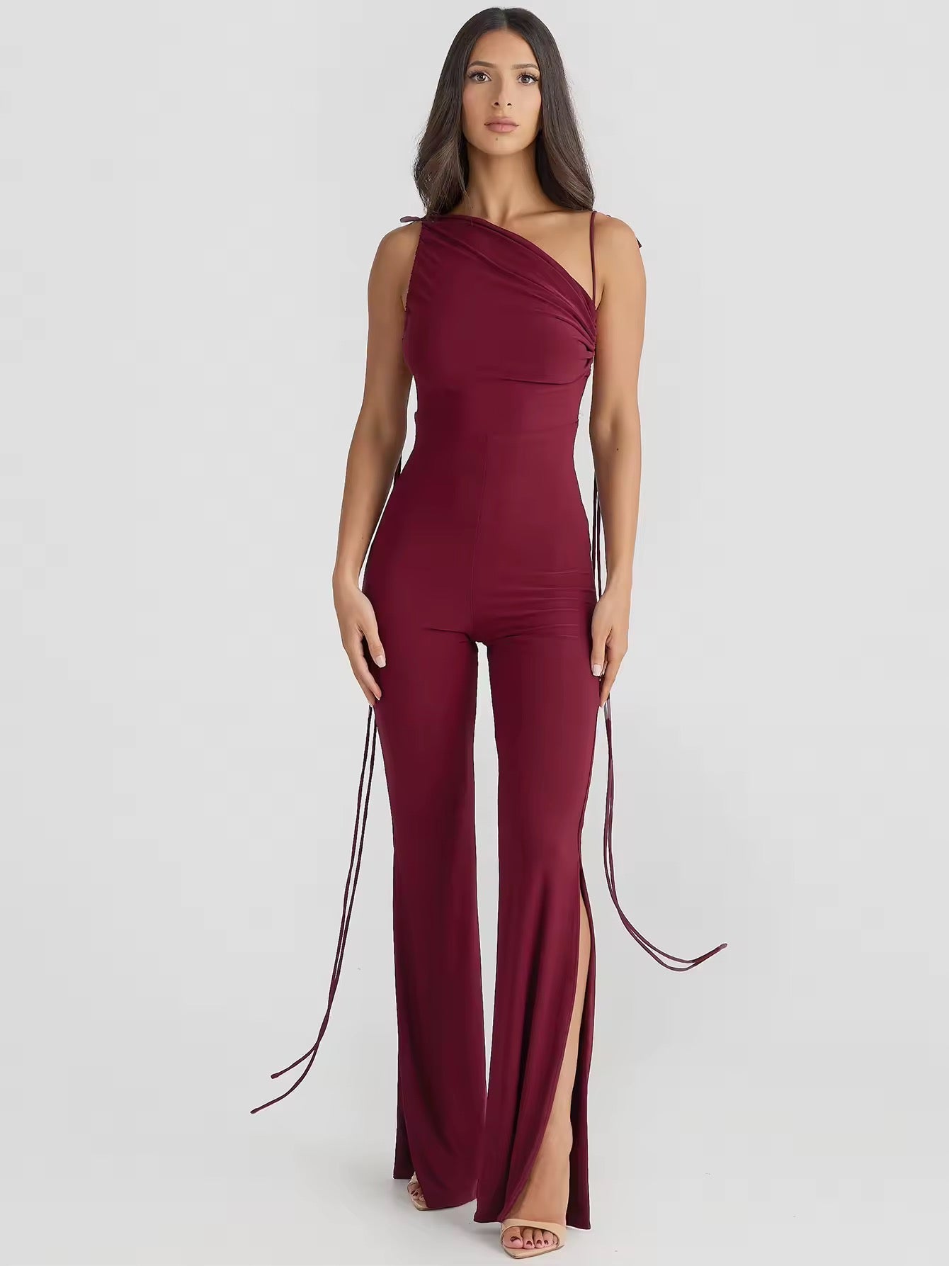 אוברול ארוך גב פתוח מכנסי פדלפון - MELENIA