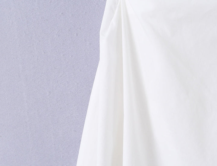Midi dress with neck ties, an open back, and ruching – LANA