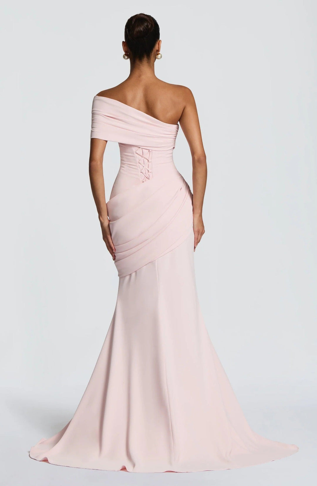 שמלת מקסי כתף חשופה - OLIVIS