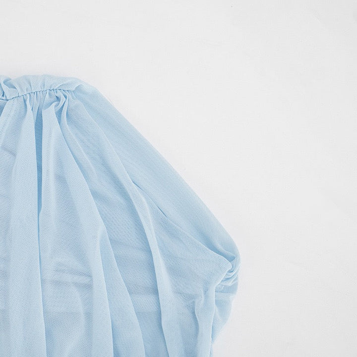 Strapless ruched mini dress with a pleated chiffon overlay – Cassandra