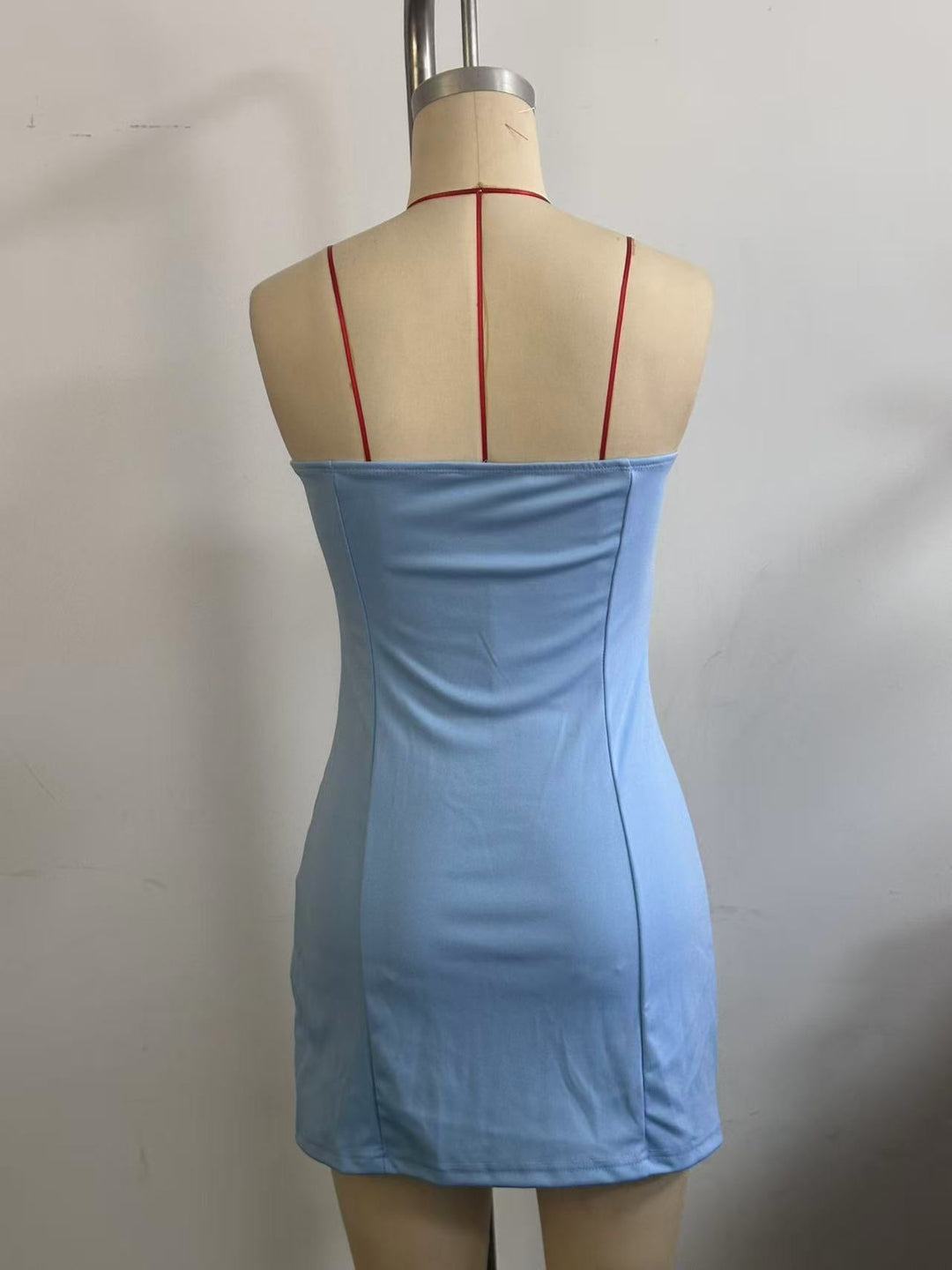 Strapless mini dress with floral appliques - Annika