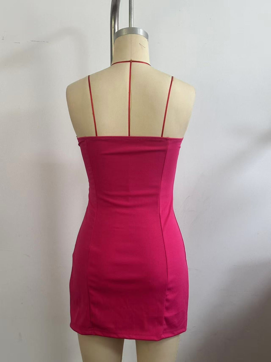 Strapless mini dress with floral appliques - Annika