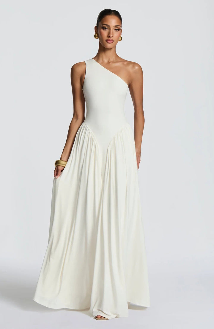 One-shoulder A-line maxi dress - mellissa