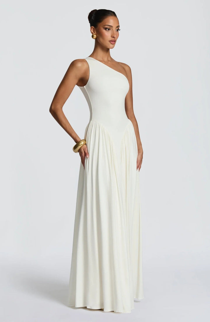 One-shoulder A-line maxi dress - mellissa