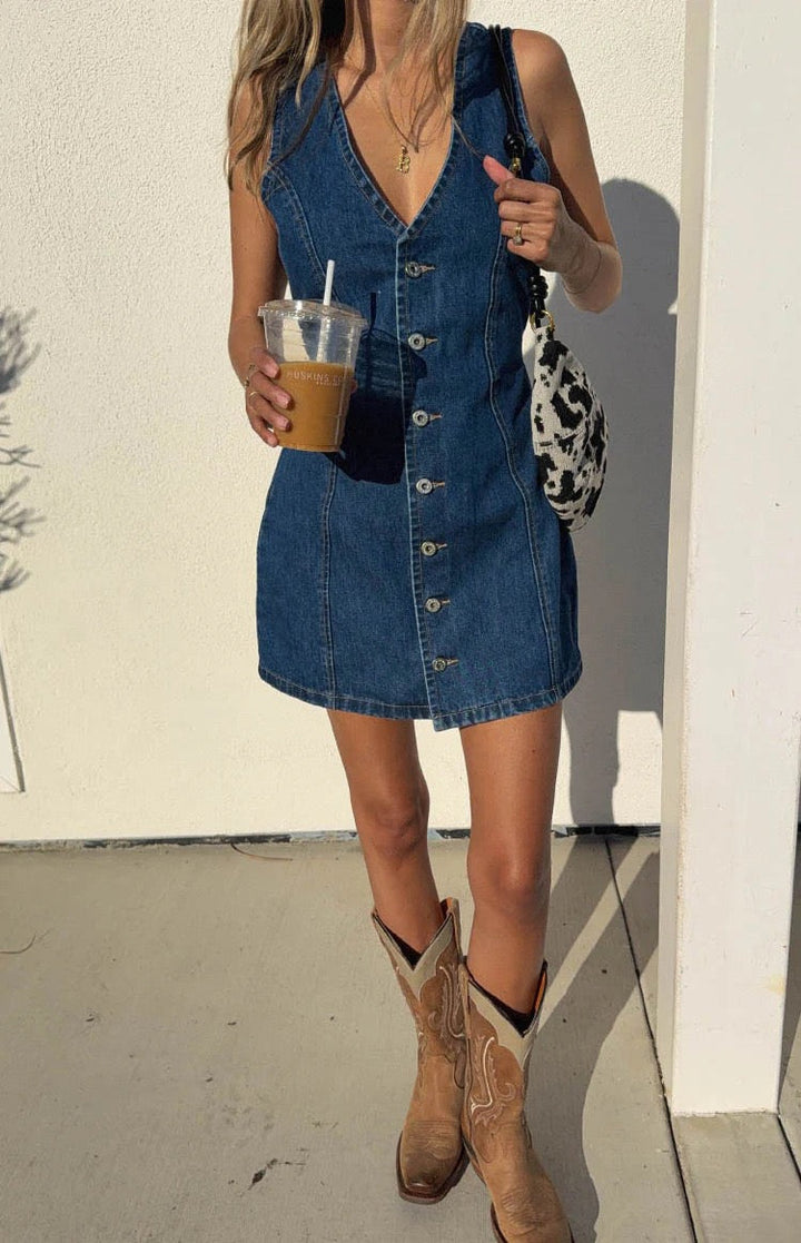 Denim mini dress – Gigi