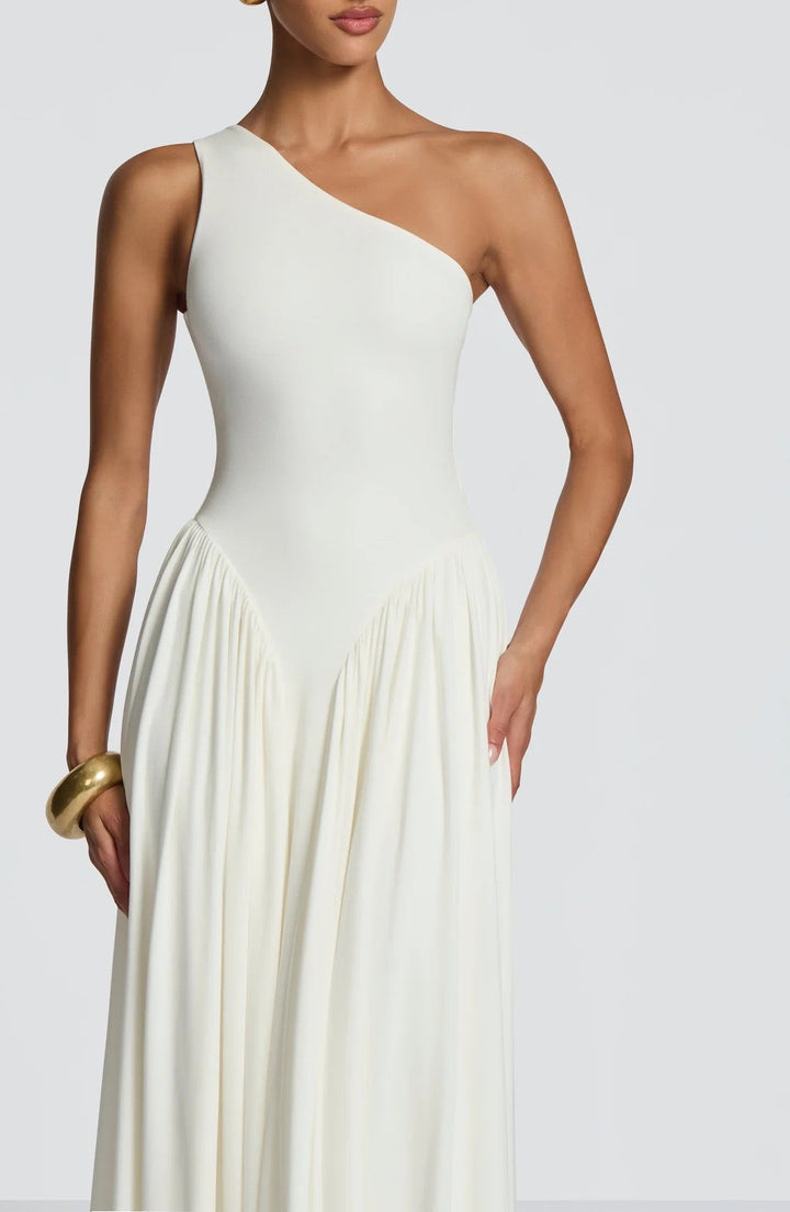 One-shoulder A-line maxi dress - mellissa
