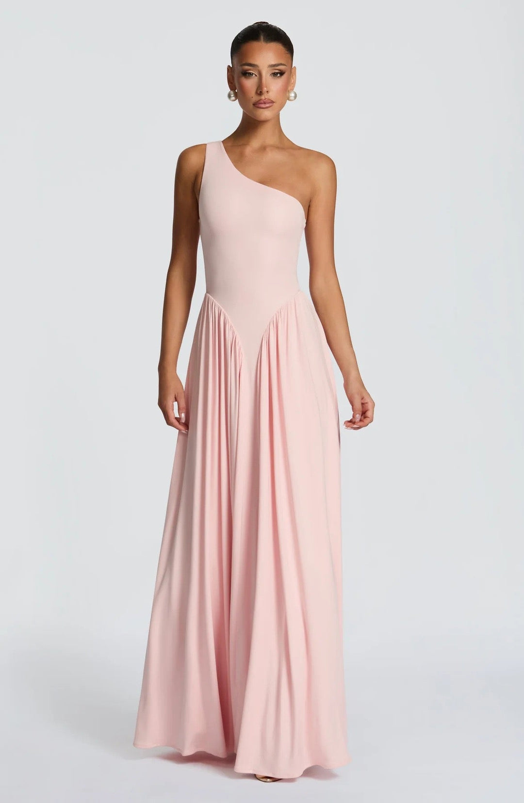 One-shoulder A-line maxi dress - mellissa
