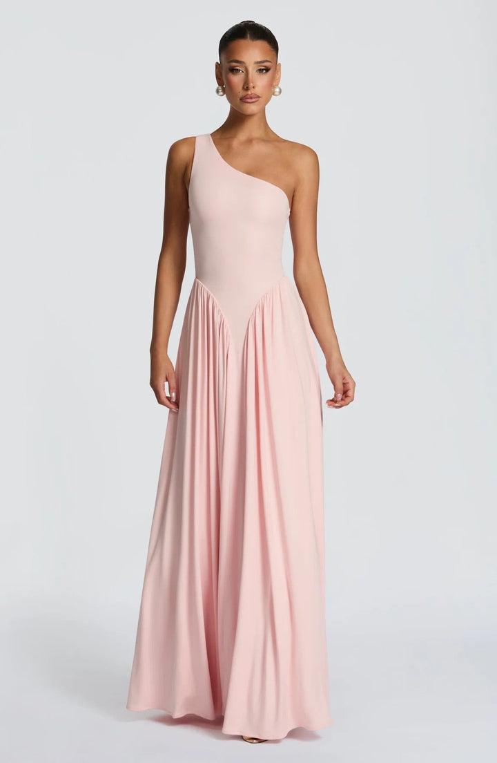 One-shoulder A-line maxi dress - mellissa