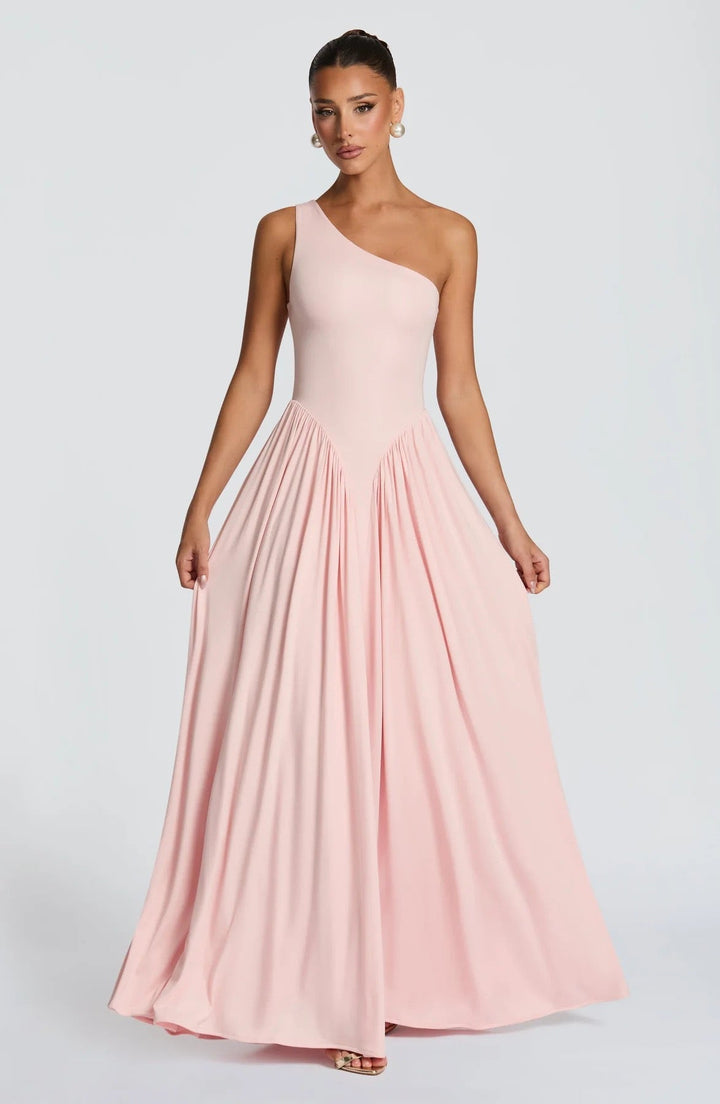 One-shoulder A-line maxi dress - mellissa