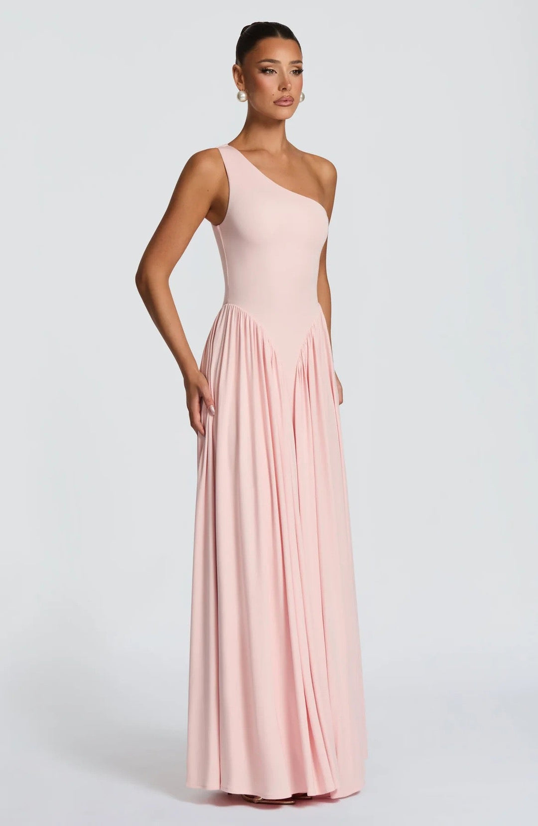 One-shoulder A-line maxi dress - mellissa