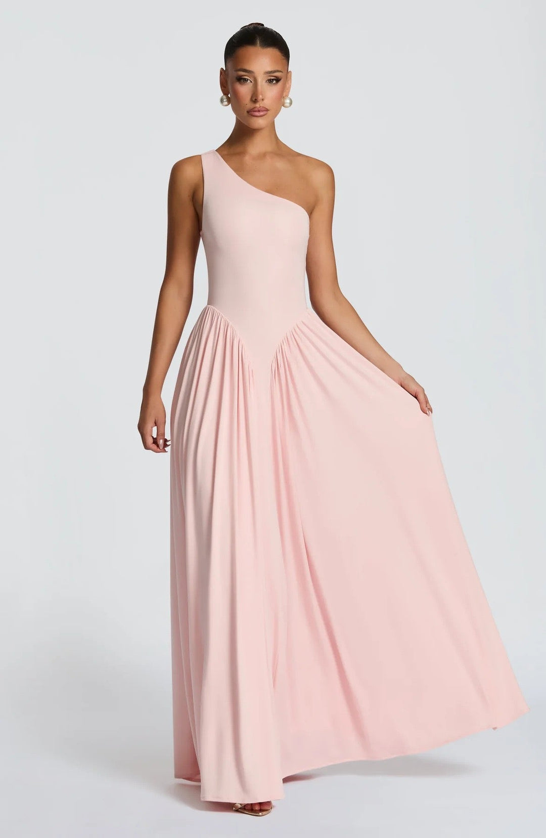 One-shoulder A-line maxi dress - mellissa