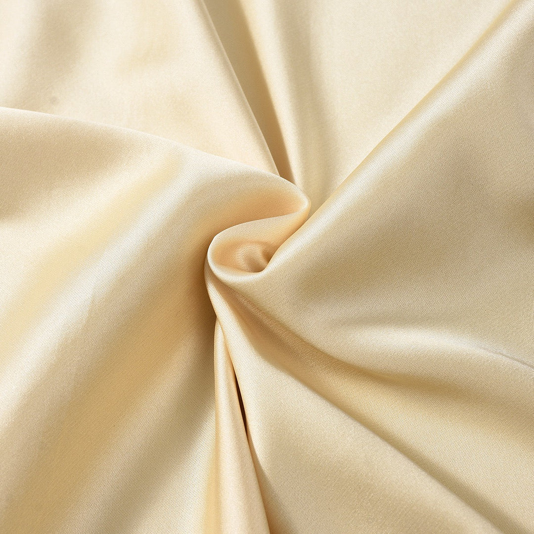 ANNEY satin maxi dress with lace trim