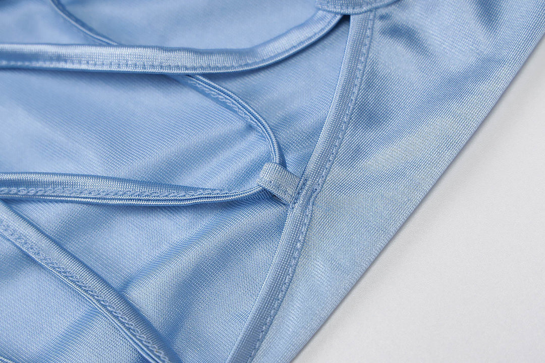 Satin mini dress with tie back - Ballina