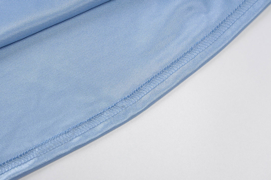 Satin mini dress with tie back - Ballina