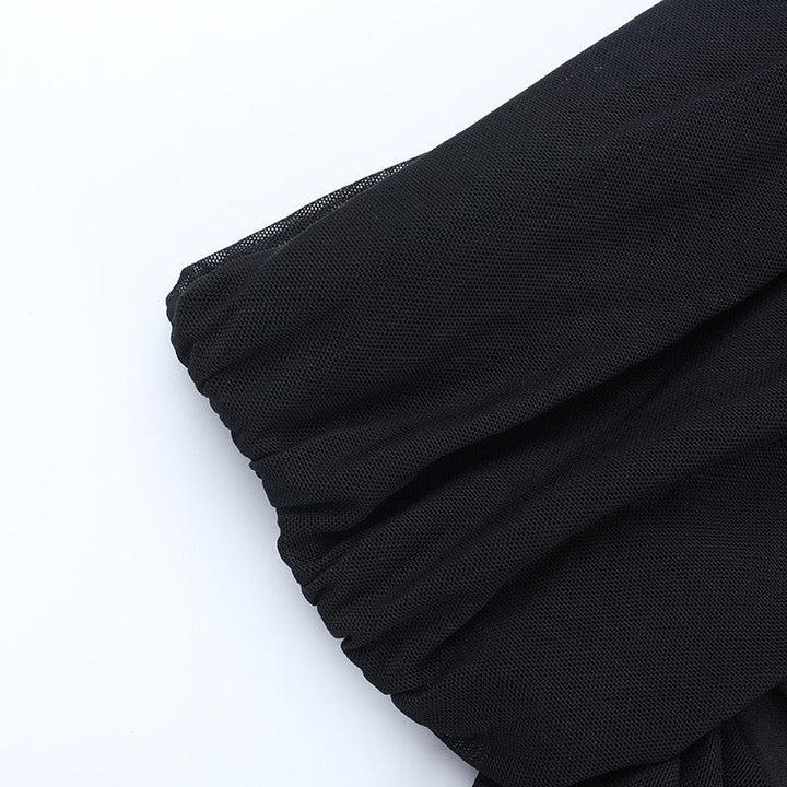 Off-the-shoulder midi dress with chiffon sleeves - Madeline