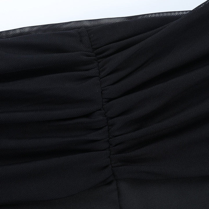 Off-the-shoulder midi dress with chiffon sleeves - Madeline