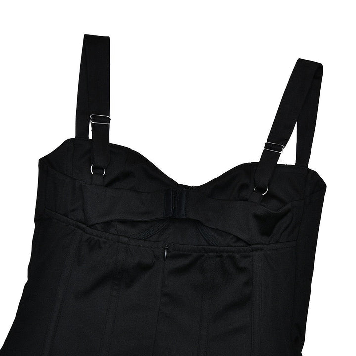 Tight maxi dress in shape-hugging fabric with lace pleats design - BAR