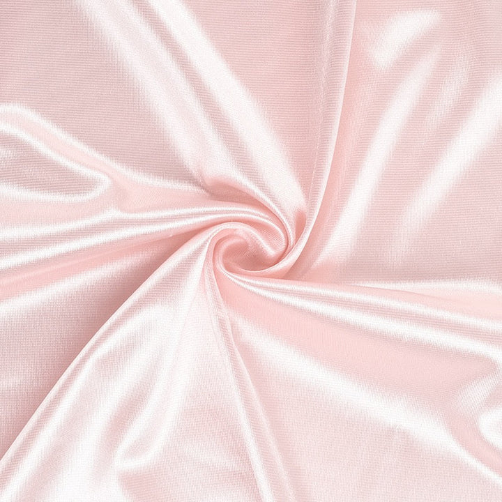 Strapless satin maxi dress with pleats and a slit design with a flower decoration - Joyce