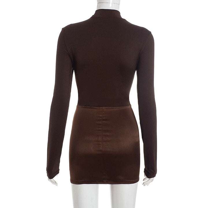 Mini dress with satin pleats - Francis