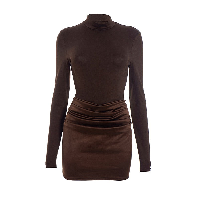 Mini dress with satin pleats - Francis