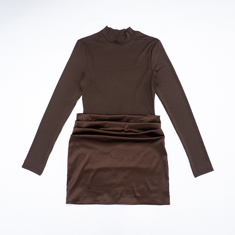 Mini dress with satin pleats - Francis