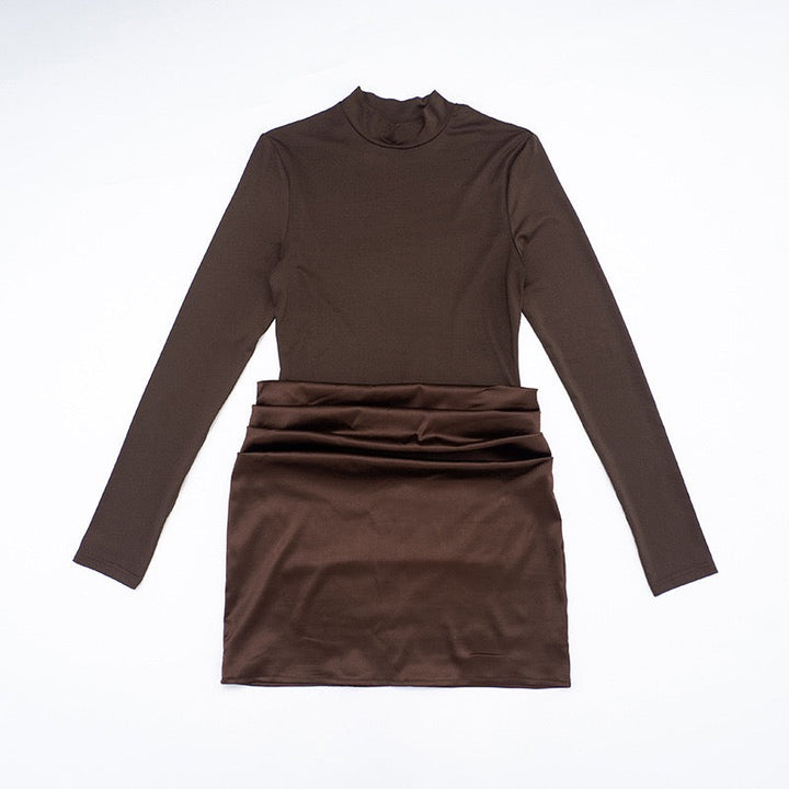 Mini dress with satin pleats - Francis